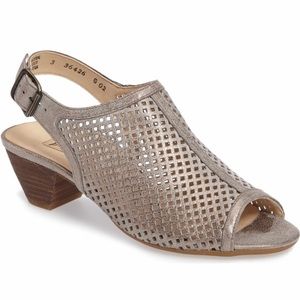 Paul Green Lois Sandal. Mineral Metallic 8